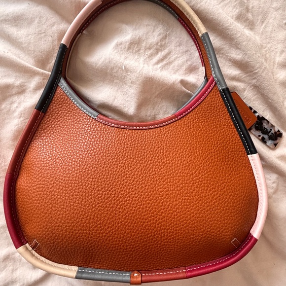 Coach Tan and Multicolor Leather Shoulder Bag - Picture 2 of 4